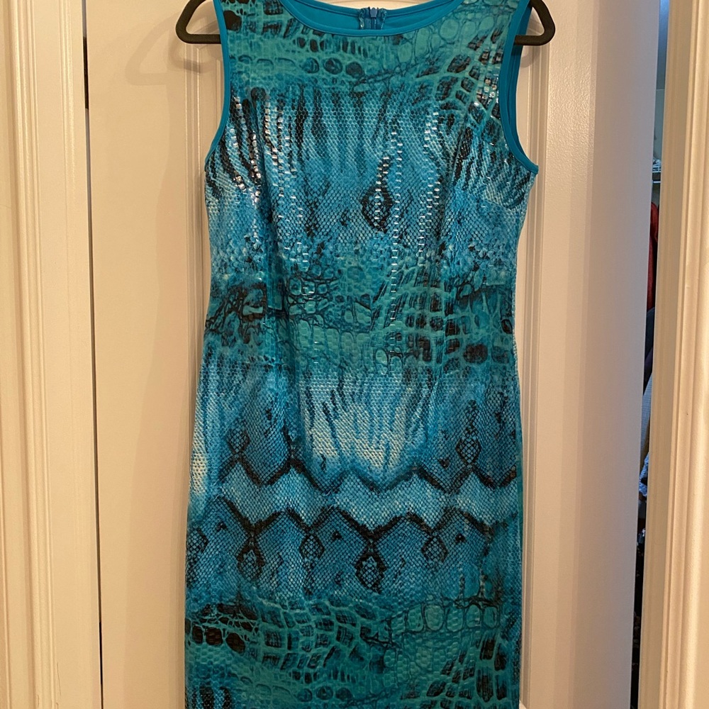Clear Sequined Aqua Dress
